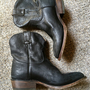 Western Boot Frye Billy Short (black) 6.5